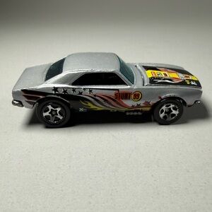 Hot Wheels 1967 Camaro Silver w Opening Hood Graphics